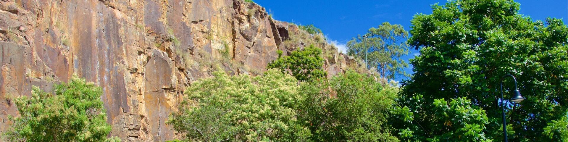 Kangaroo Point Cliffs showing a garden
