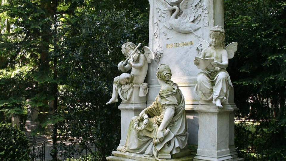 Bonn, Germany: grave of Robert Schumann and Clara Schumann, alter Friedhof Bonn