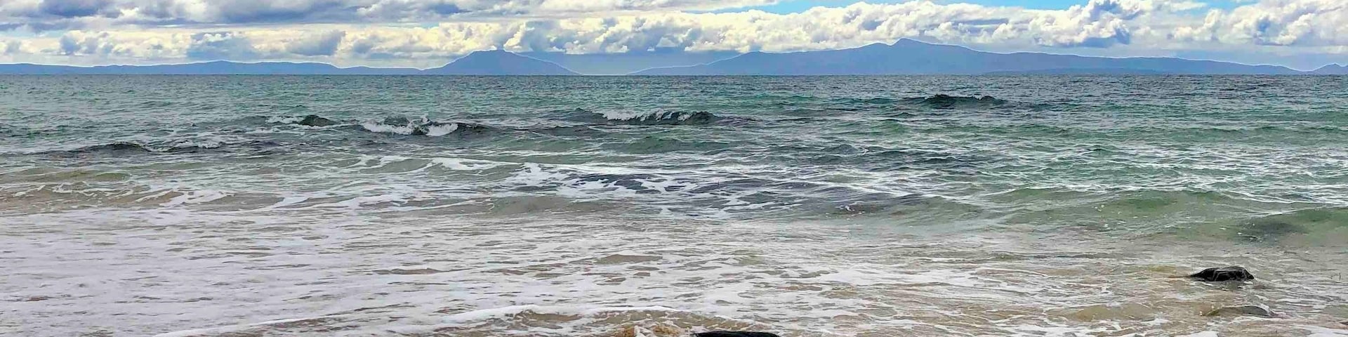 Looking out over Mayfield Bay and the Freycinet peninsula from Rocky Point near the Three Arch Bridge.