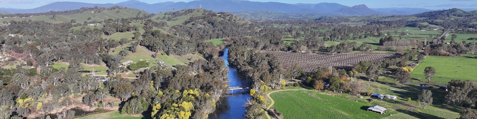 Aerial photo of Alexandra Victoria Australia