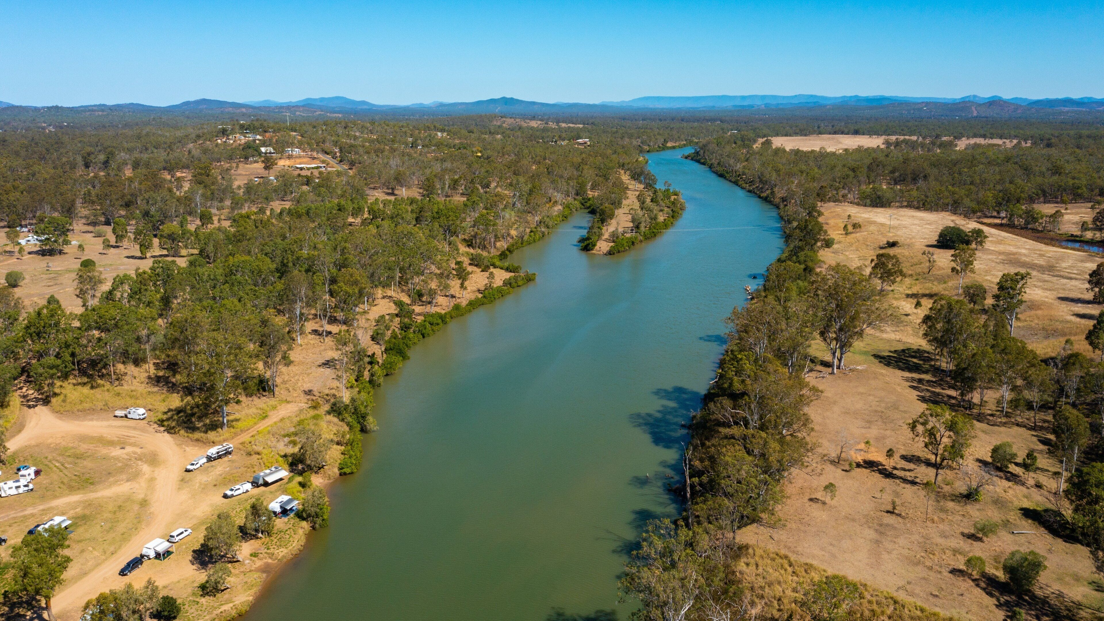 Calliope which includes tranquil scenes, a river or creek and landscape views