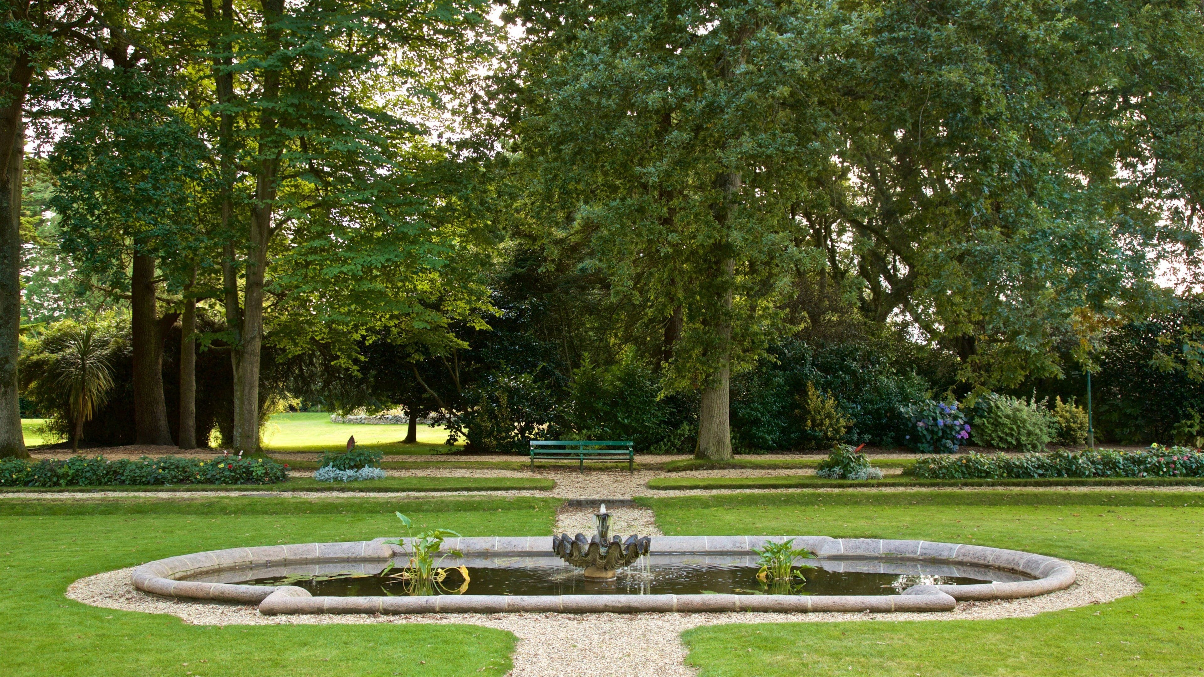 Saumarez Park das einen Springbrunnen und Park
