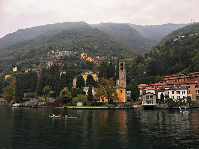 Great views from the slow boat on lake Como, Italy. 
Read more on: http://www.travelwithallsenses.com