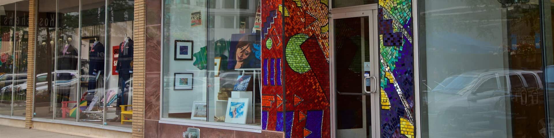 Lansing Art Gallery featuring outdoor art