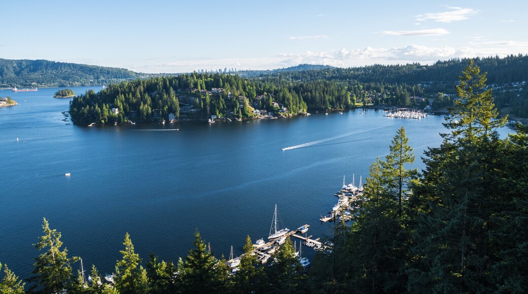 Viewpoint from Quarry Rock over Deep Cove, North Vancouver, BC, Canada