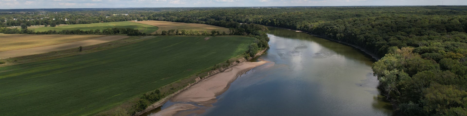Iowa, heartland, fall, train trestle, railroad tracks, river, clouds, sky, blue, fields, rivers, midwest, views