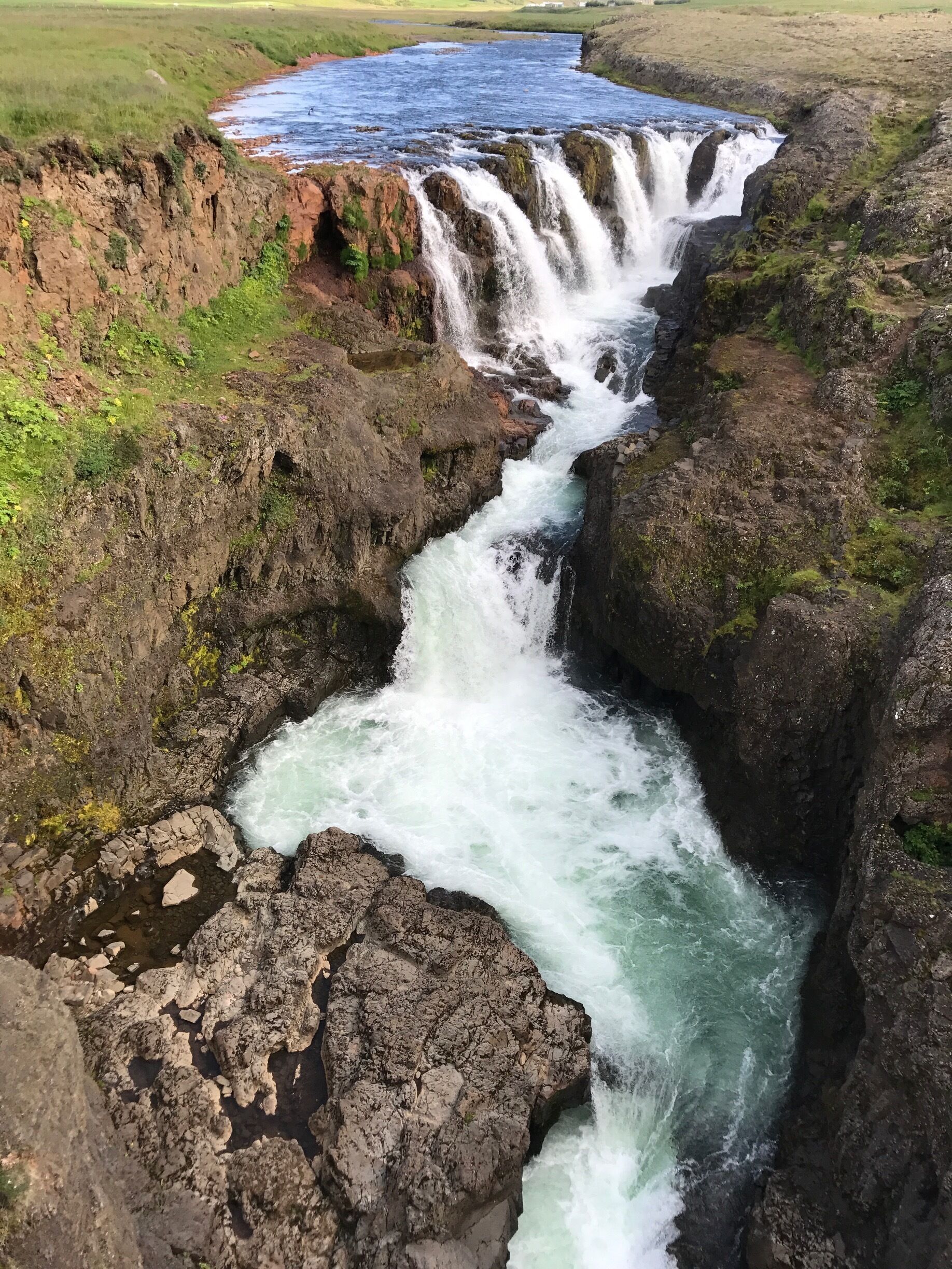 A pit stop with a fjord and a waterfall - icelands natural magic 
