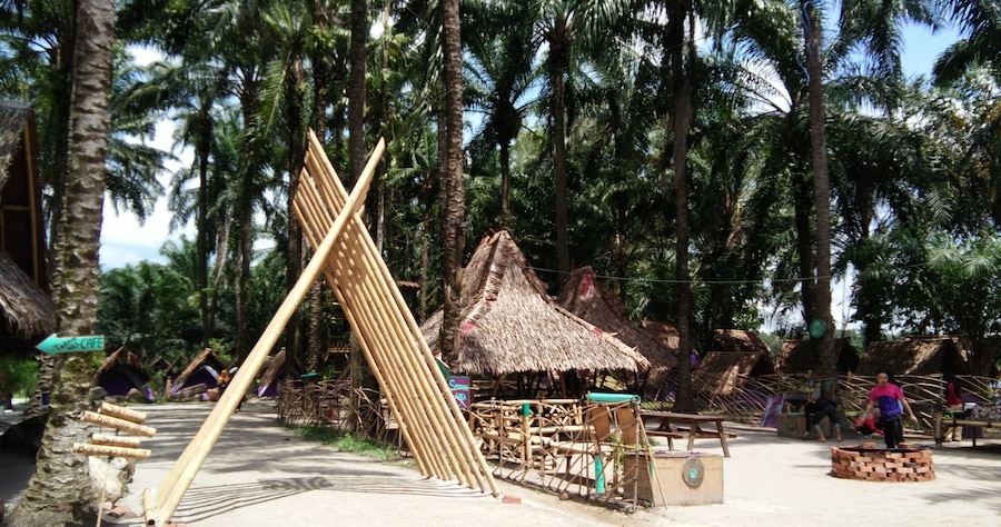 The entrance to Tadom Bamboo Camp,  the camping part of Tadom Hill Resorts.