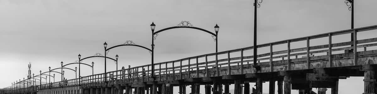 White Rock Historic Pier in South Surrey British Columbia Canada.