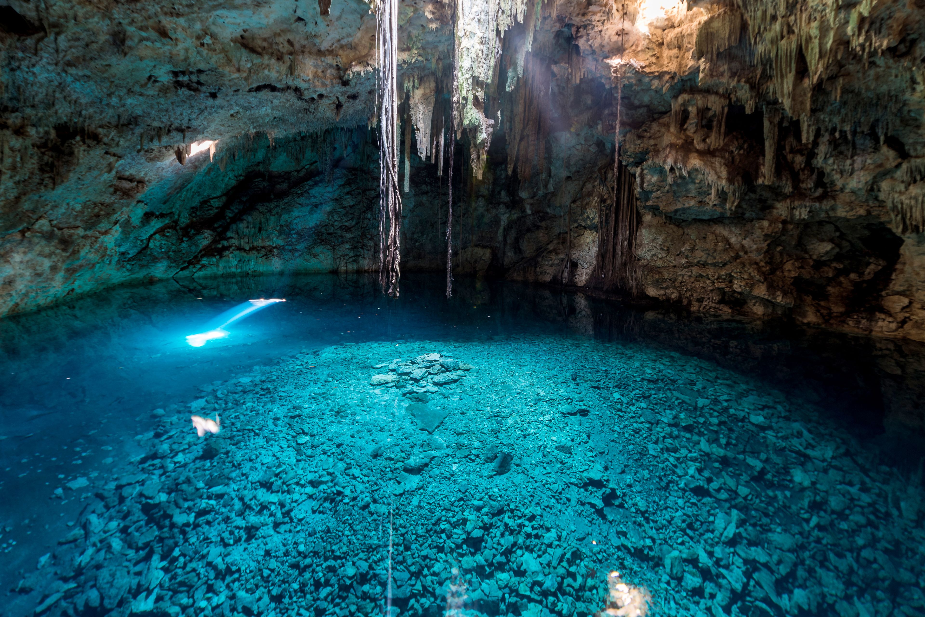 blue cenotes near Cuzama, Mexico