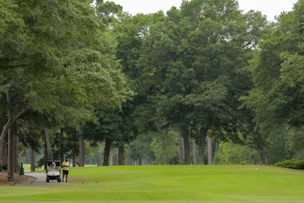 Arcadian Shores Golf Club featuring golf as well as an individual male
