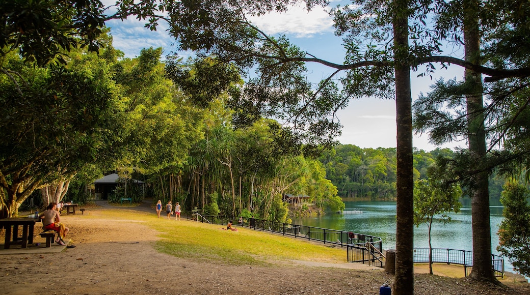 Lake Eacham featuring a lake or waterhole and a park