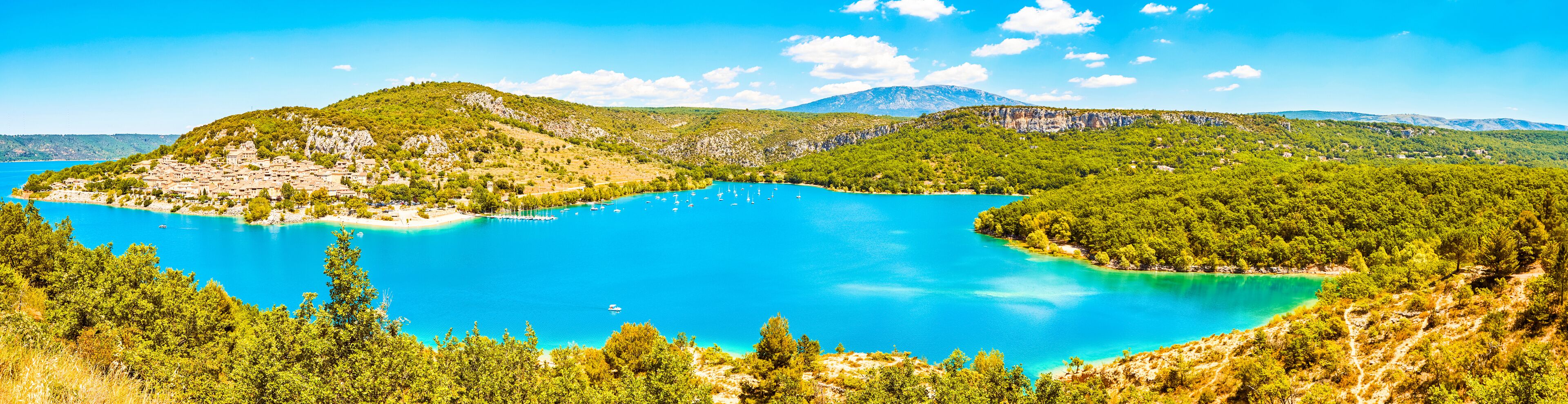 Bauduen on sainte-croix lake  in Verdon, france