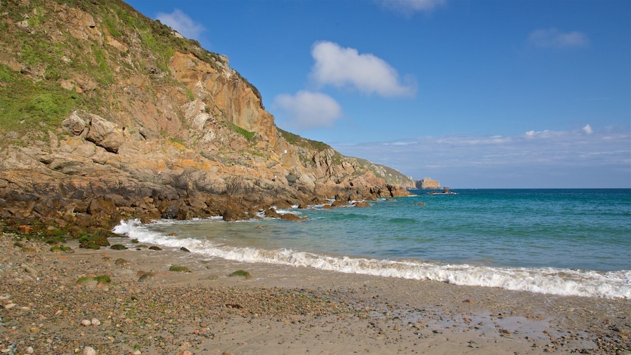 Petit Bot Bay which includes general coastal views, a pebble beach and rocky coastline