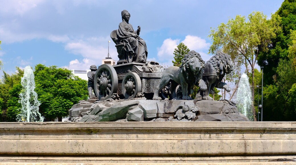 The fountain of Cibeles at Colonia Roma in Mexico City