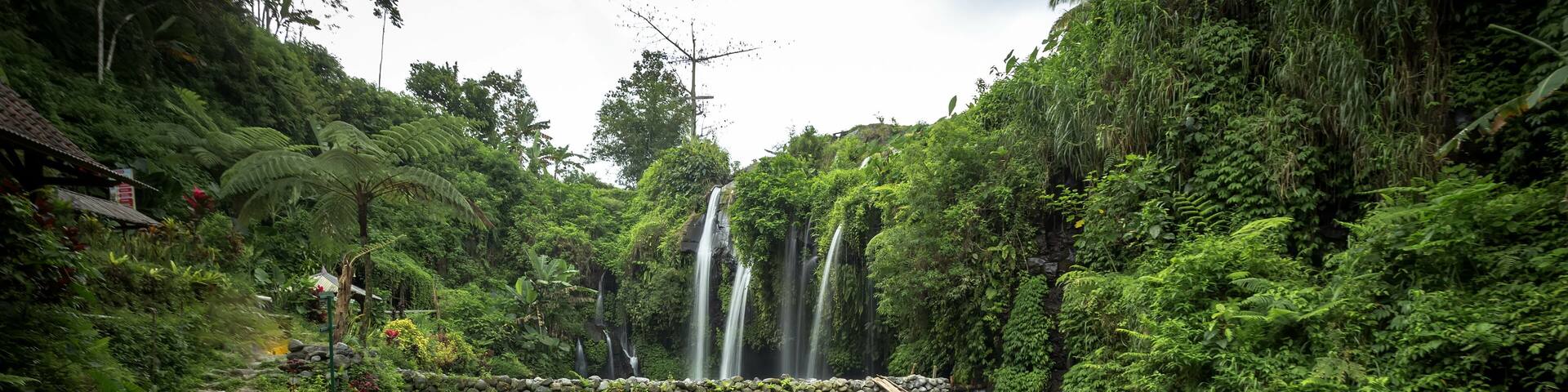 Beautiful view of Kembar Arum is One of the waterfalls in the Banyuwangi , East Java - Indonesia.