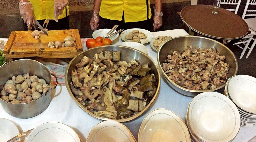 Goat balls & feet soup. A local delicacy in this city.