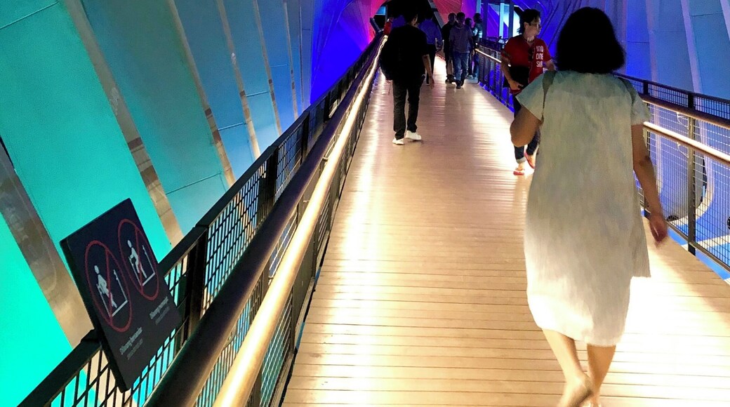 People crossing in Jakarta, Indonesia.