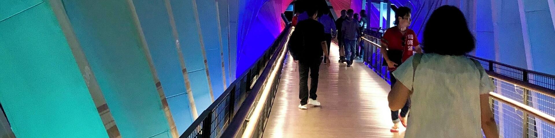 People crossing in Jakarta, Indonesia.