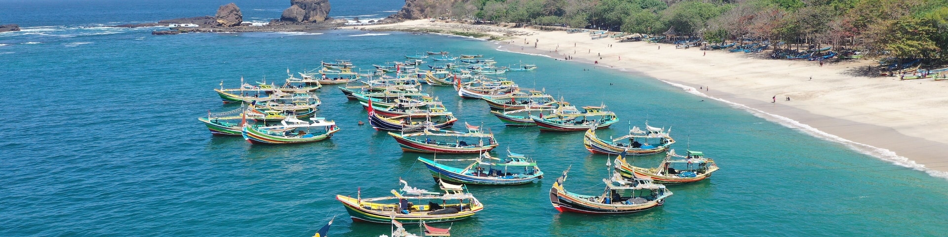 Papuma Beach in Jember Indonesia