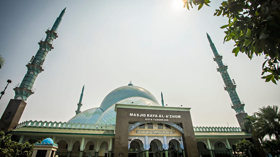 Al A'zhom Mosque, Great Mosque of Tangerang City, the biggest mosque in Tangerang City, Banten, Indonesia
