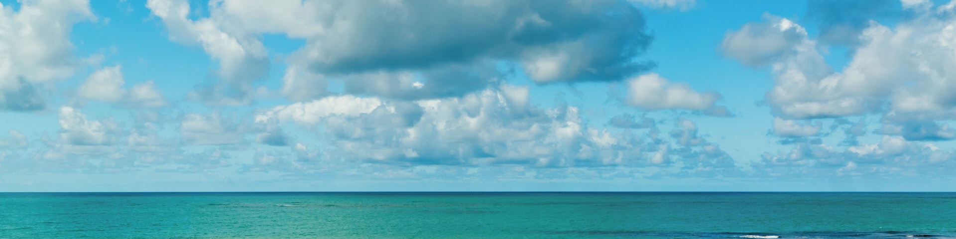 View of Jequia beach under cloudy sky Alagoas, Brazil.