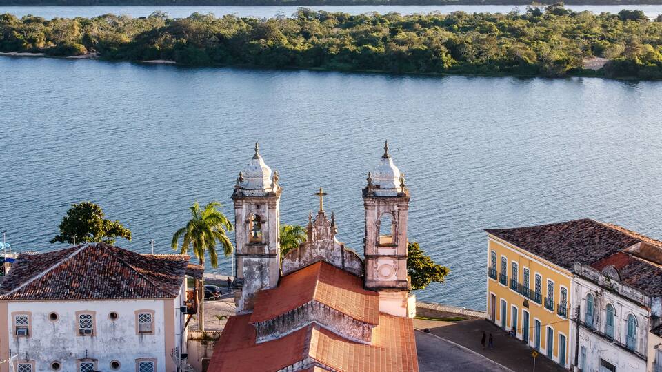 Church from Sao Francisco reaver Penedo Alagoas Brazil