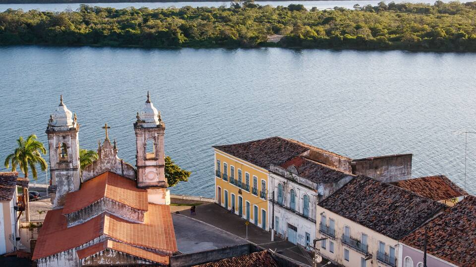 Church from Sao Francisco reaver Penedo Alagoas Brazil