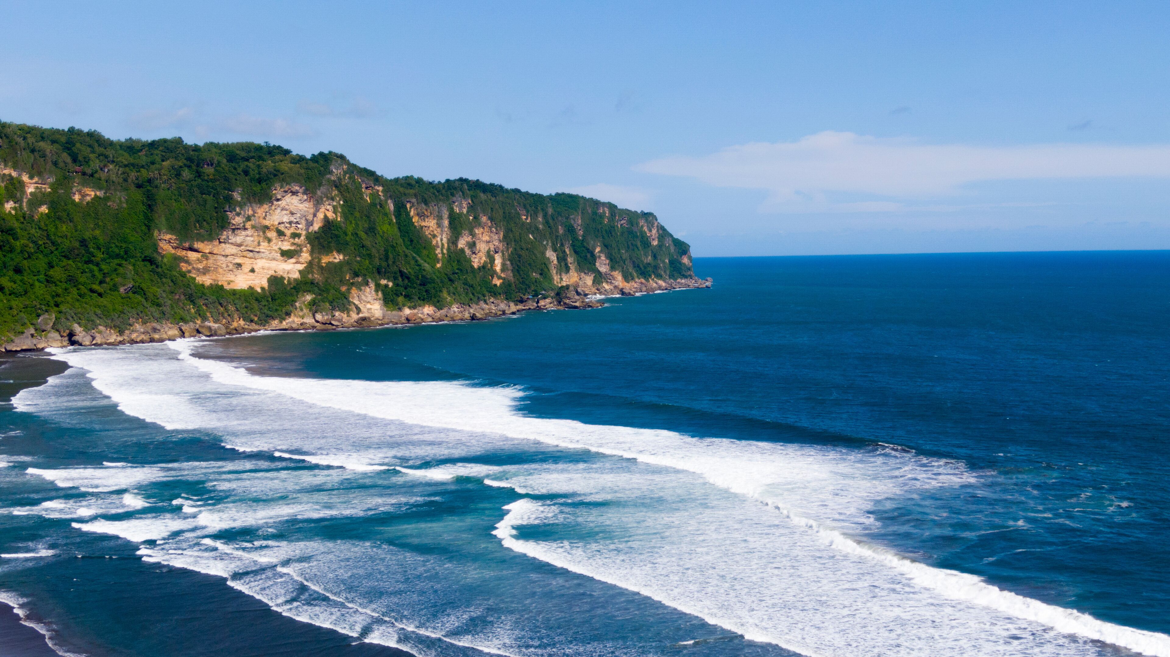 Cliffs in Parangtritis Beach, Yogyakarta