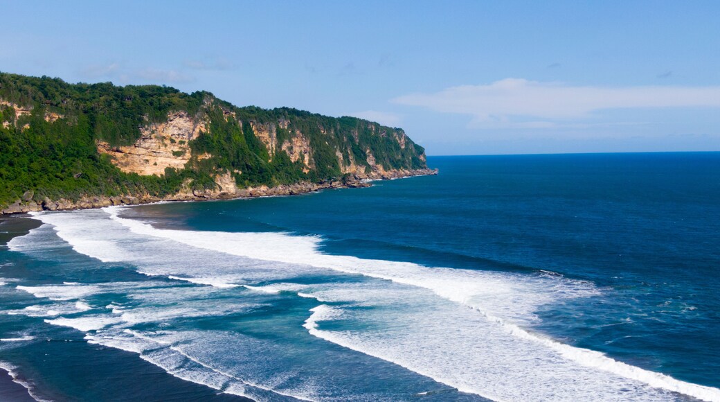 Cliffs in Parangtritis Beach, Yogyakarta