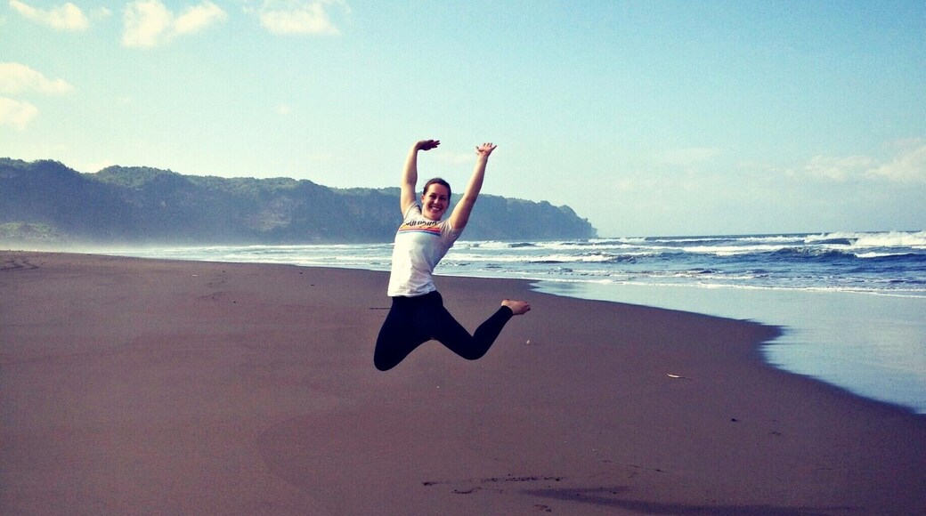 Pantai Parangkusumo is an hour or two outside of Jogja. Indonesian's don't like getting tan, so the local beaches tend to be deserted. Awesome! This one is clean with great views. They have sandboarding a few blocks away!