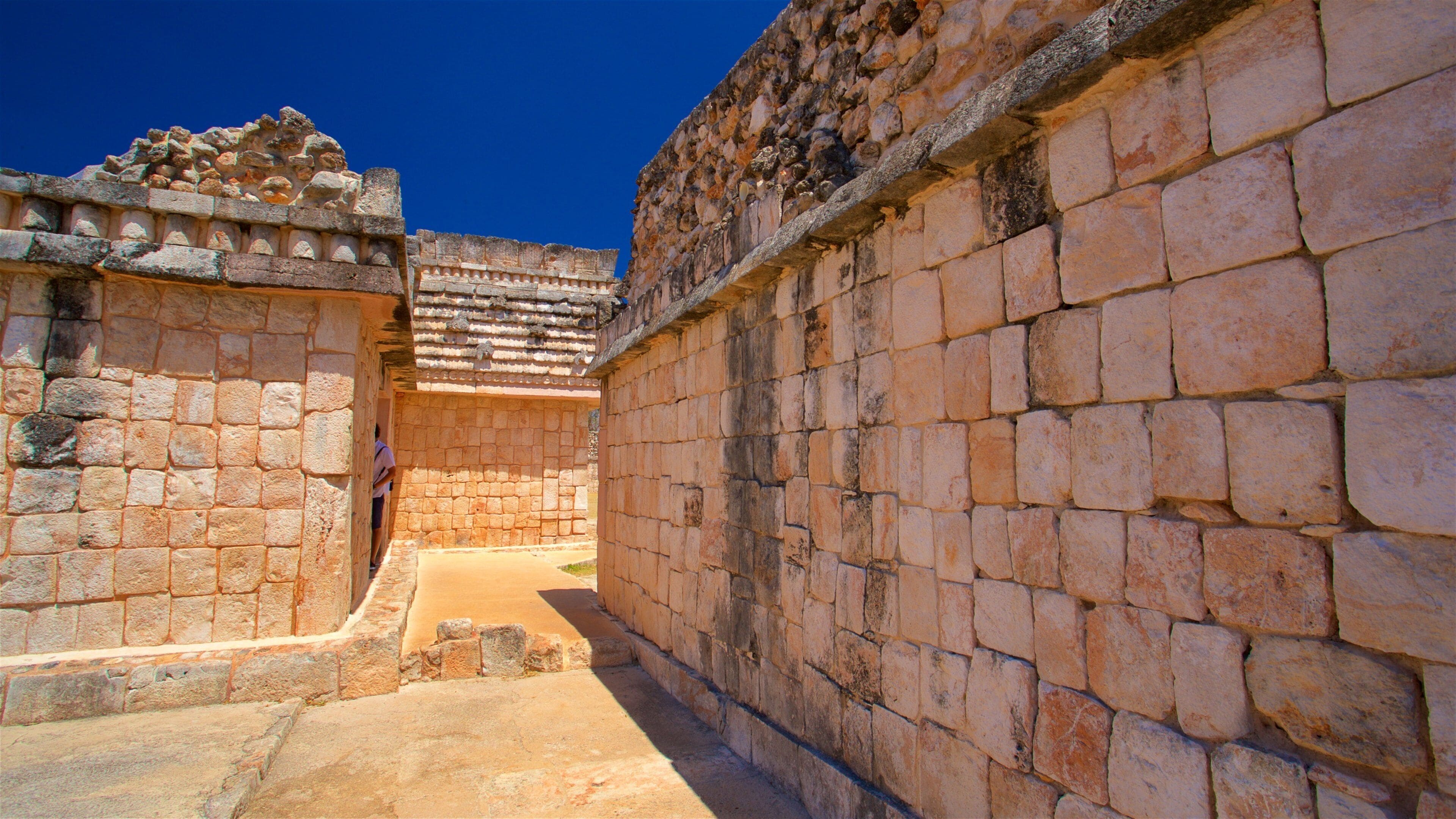 Uxmal arkeologiske utgravninger som viser kulturarv