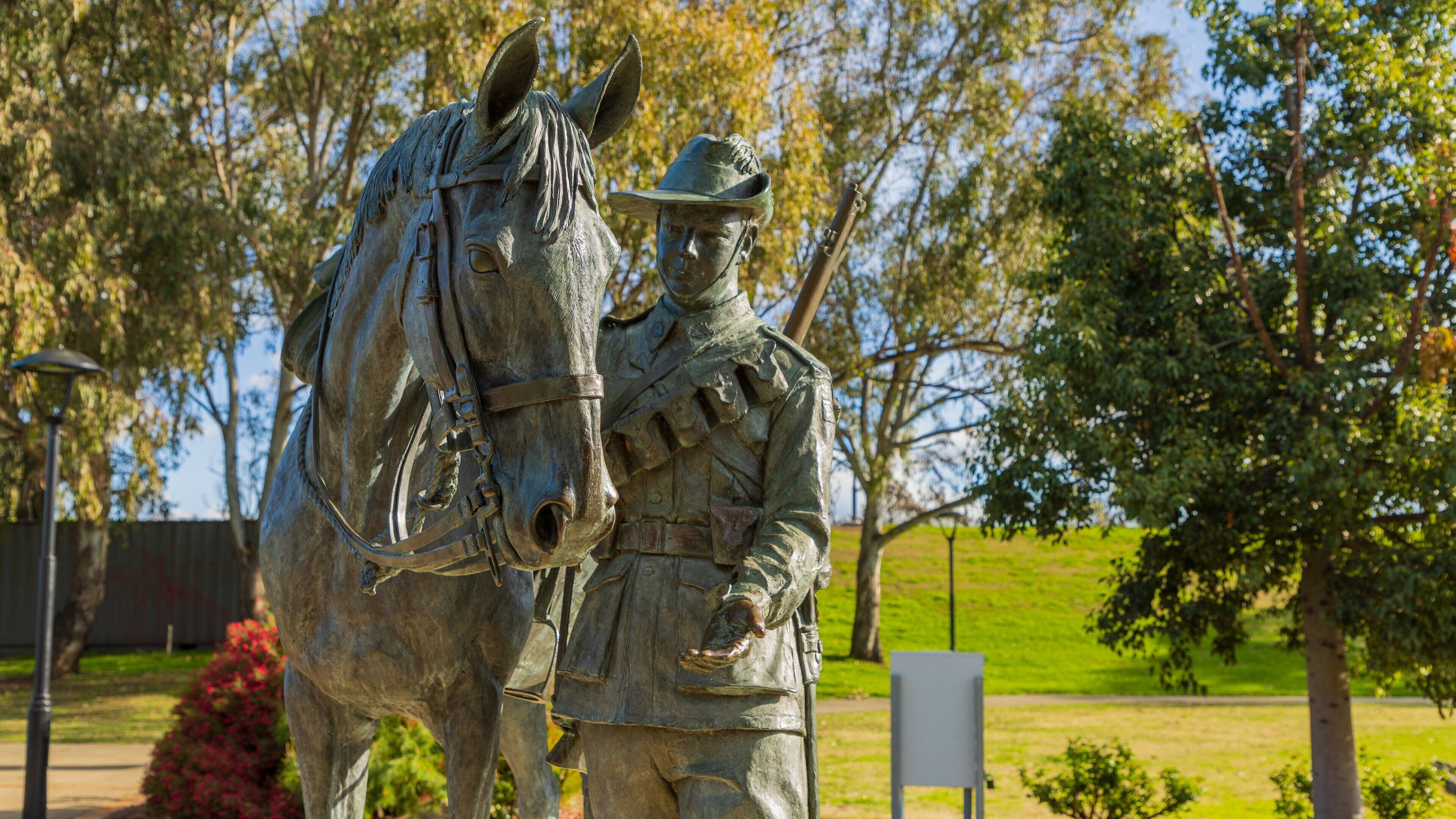 Bicentennial Park showing a statue or sculpture