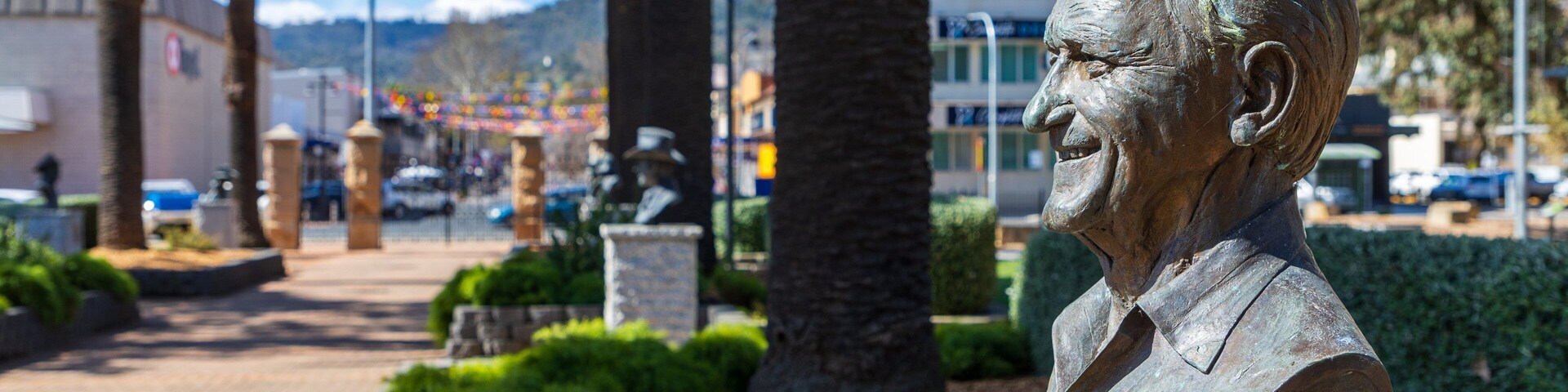 Bicentennial Park featuring a statue or sculpture