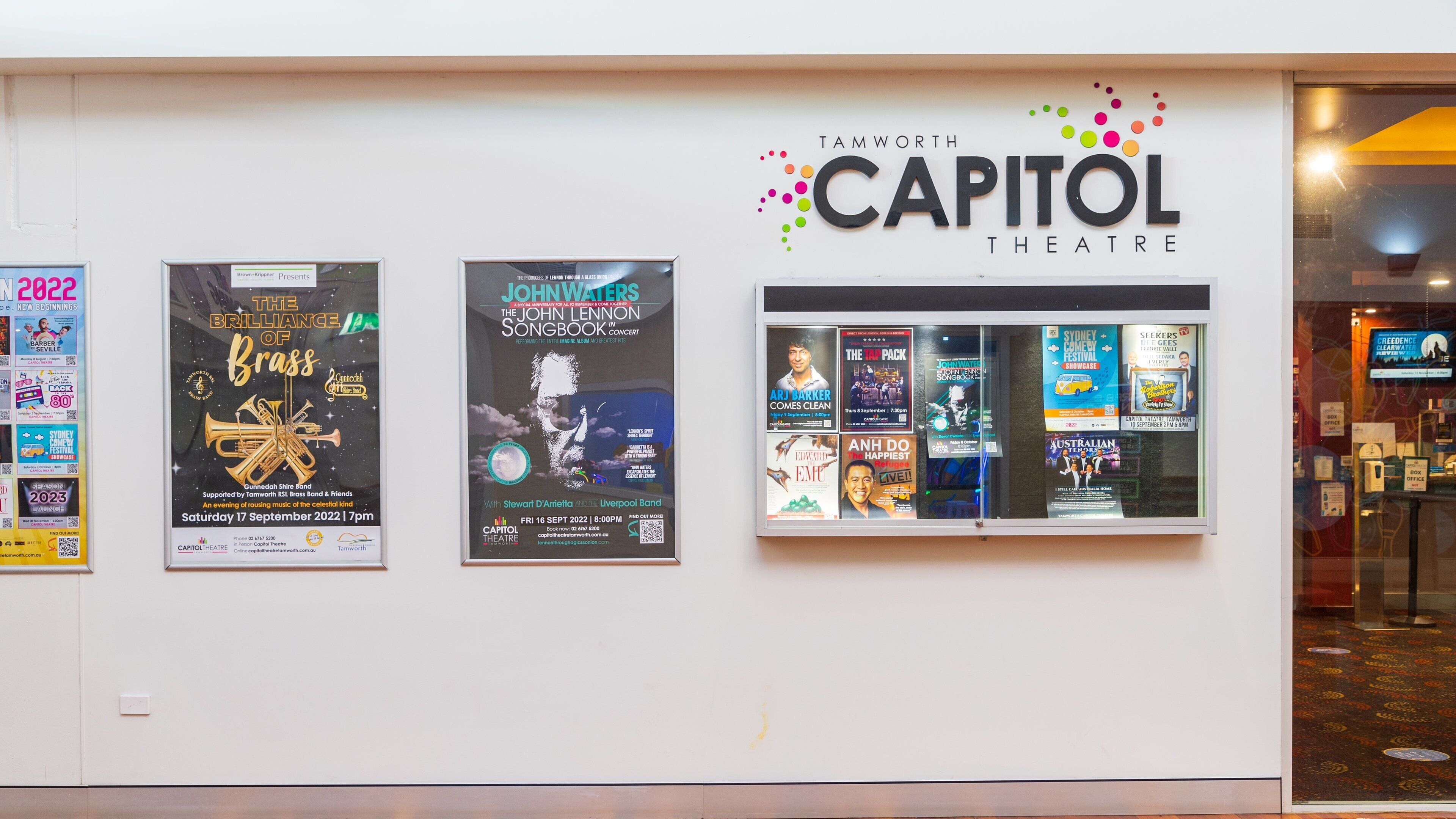 Tamworth Capitol Theatre which includes interior views and signage