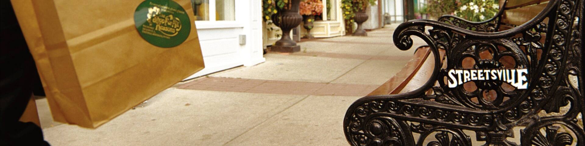 ストリーツビル 表示 ショッピング, ストリート シーン と 標識