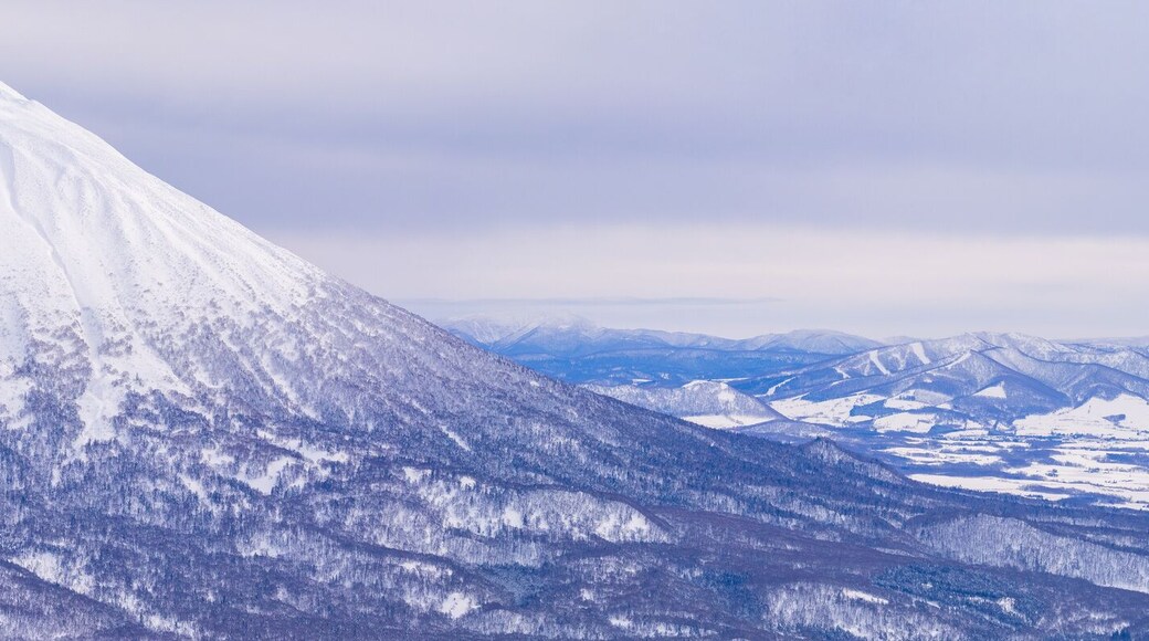 Panoramic view of snowy volcano (Niseko, Hokkaido, Japan)