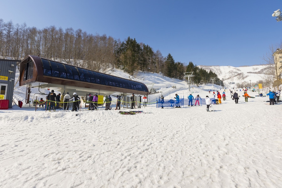 The ski slope of Niseko Mt. Resort Grand Hirafu at Niseko, Hokkaido,Japan