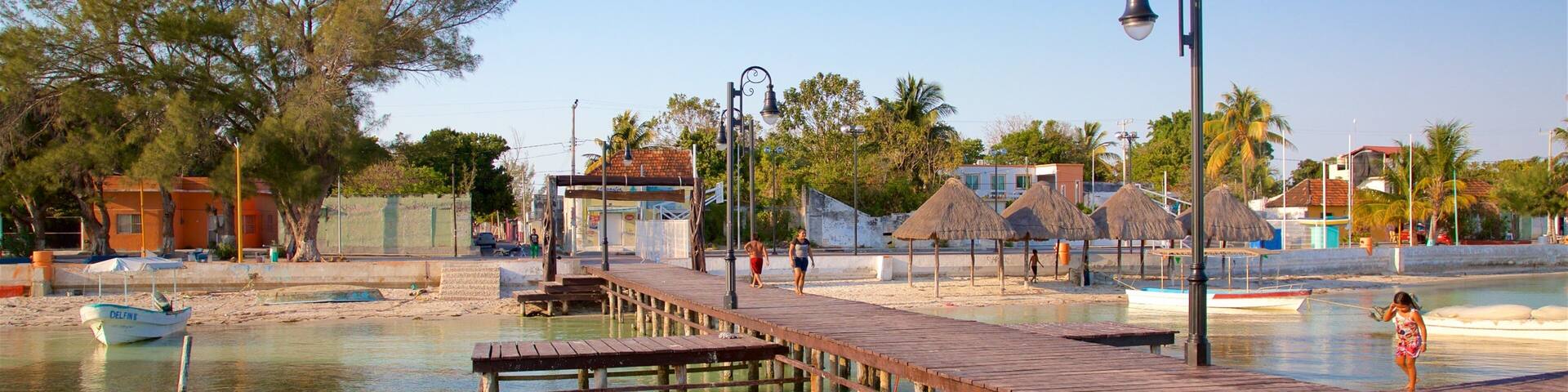Isla de Aguada which includes a bay or harbor