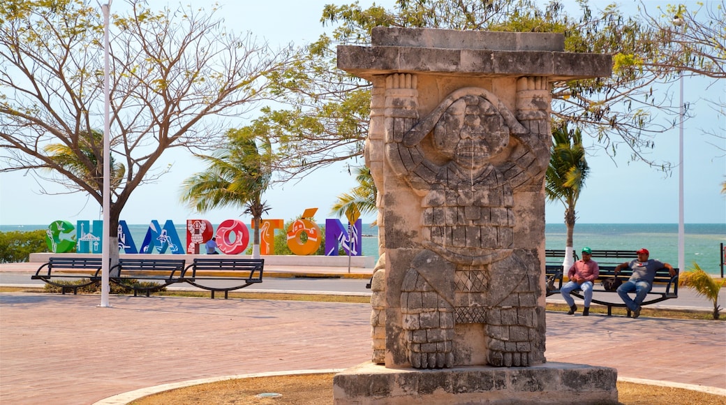 錢波通 其中包括 指示牌, 傳統元素 和 綜覽海岸風景