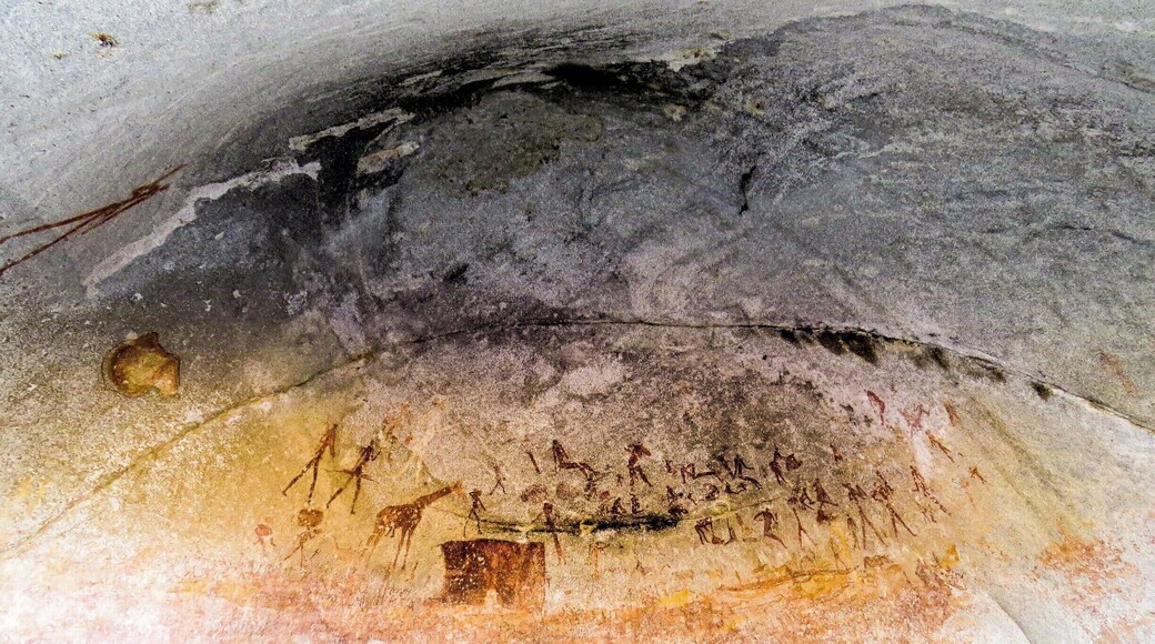 Cave paintings in Silozwane Cave, Matopos, Zimbabwe.