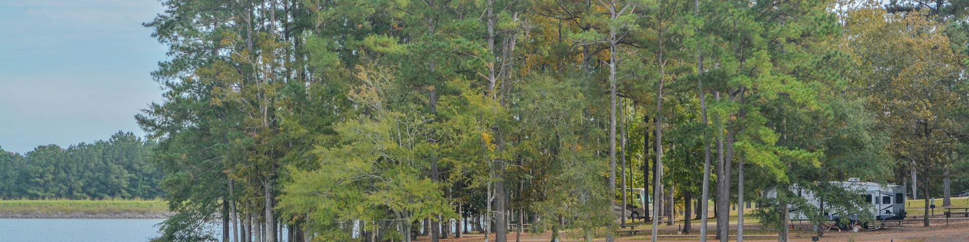 Beautiful Lake Lincoln State park has many recreational areas to enjoy, in Lincoln, Lincoln County, Mississippi