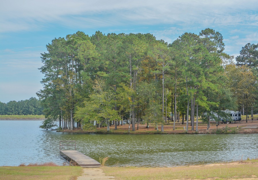 Beautiful Lake Lincoln State park has many recreational areas to enjoy, in Lincoln, Lincoln County, Mississippi