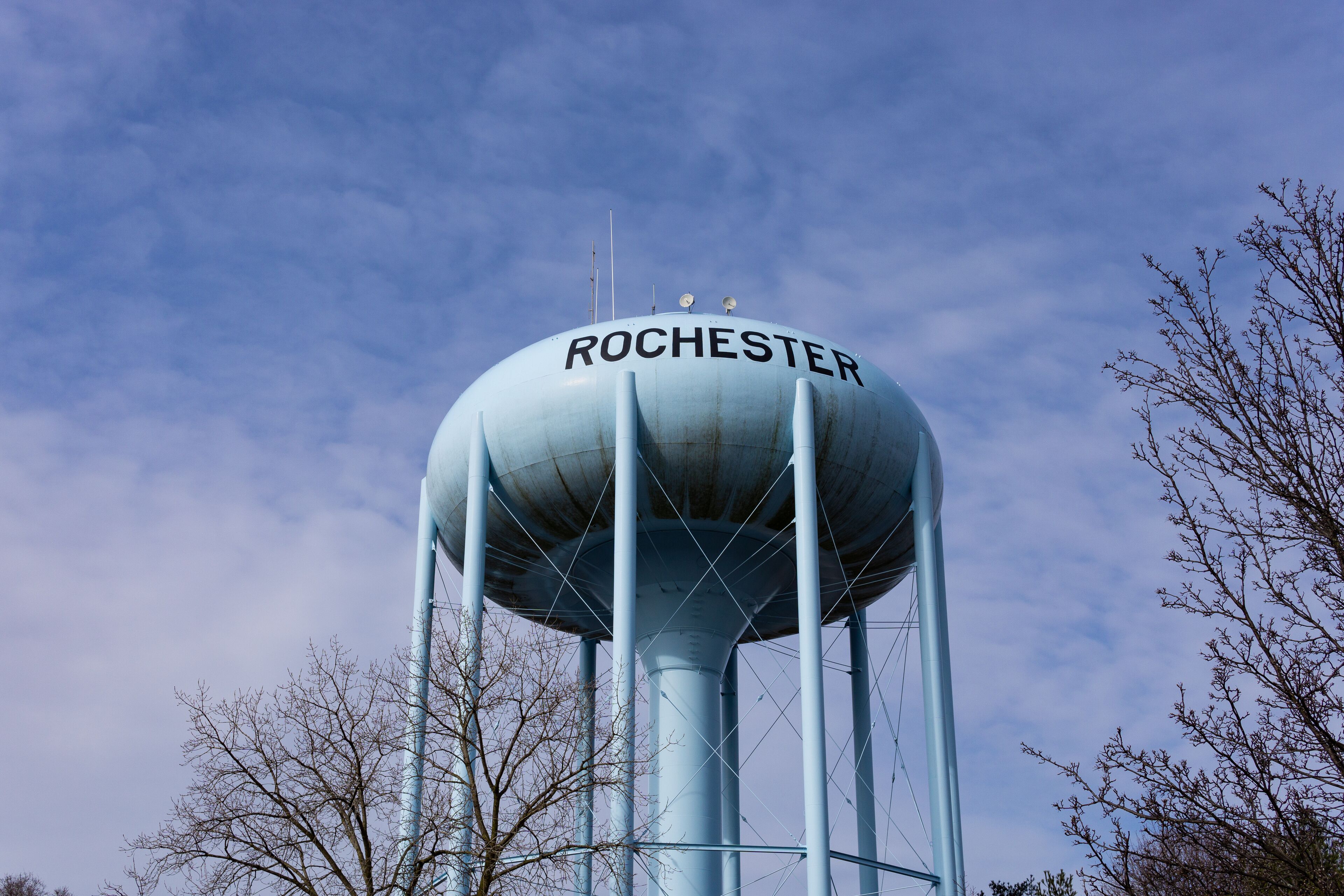 Water tower in Rochester Michigan
