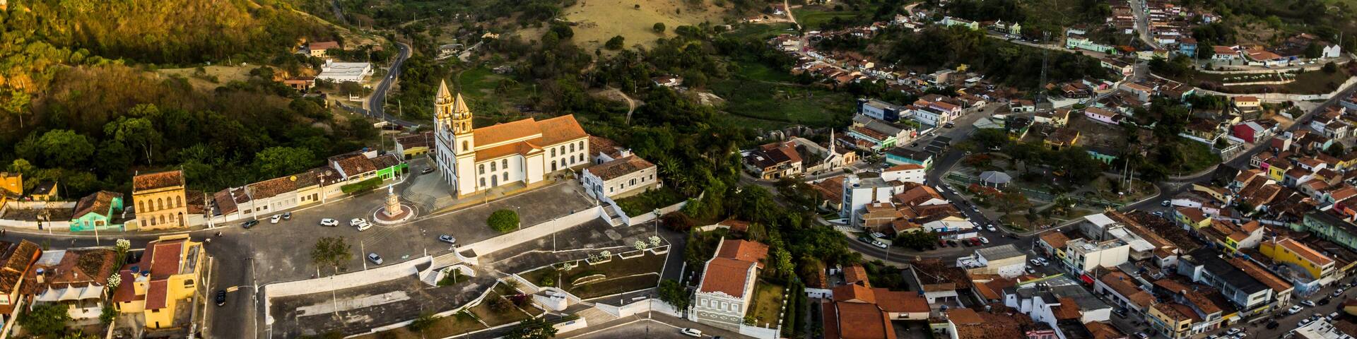 Visão aéra da cidade de Bananeiras - PB