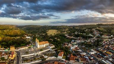 Visão aéra da cidade de Bananeiras - PB