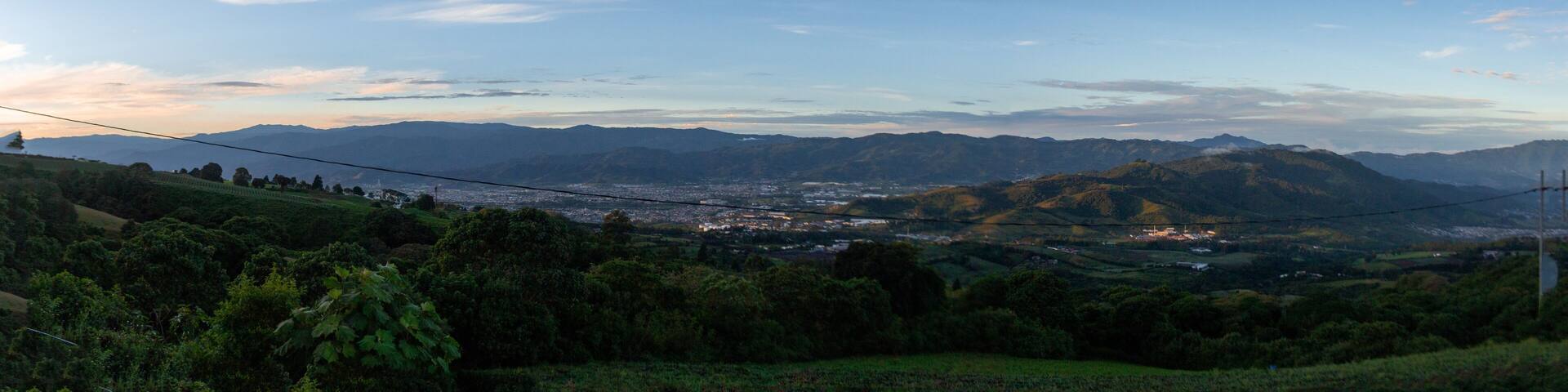 Sunrise from cartago. Panoramic View