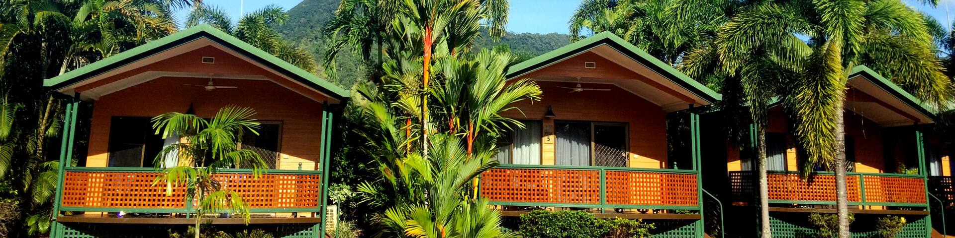 Bungalows in a resort in Cairns in Queensland Australia