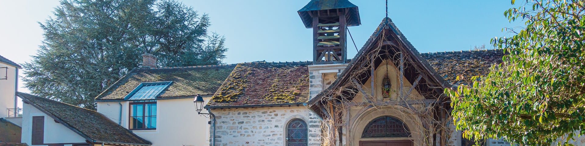 Traditional Cathedral building in Barbizon, France