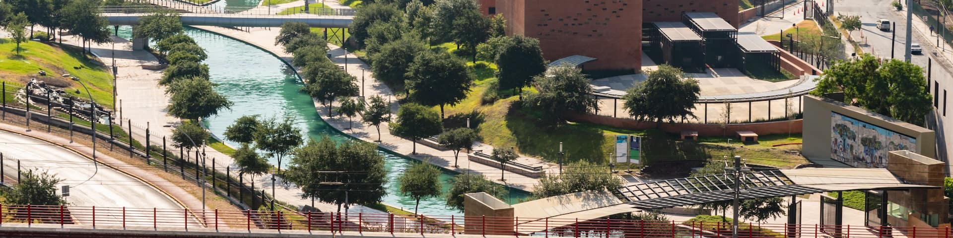 MONTERREY, NUEVO LEON / MEXICO - July 11, 2019: A panoramic view of the city of Monterrey and the Mexican Baseball Hall of Fame building during the day.